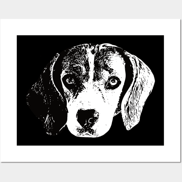 Beagle - Beagle Christmas Gifts Wall Art by DoggyStyles